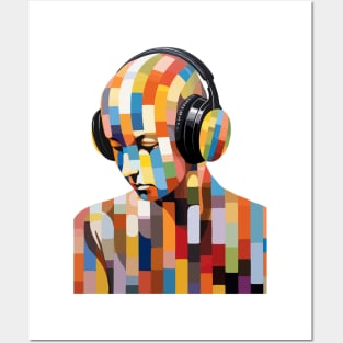 Headphone Girl - Abstract Art Posters and Art